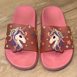 Unicorn Kids Slide Sandals - Pink